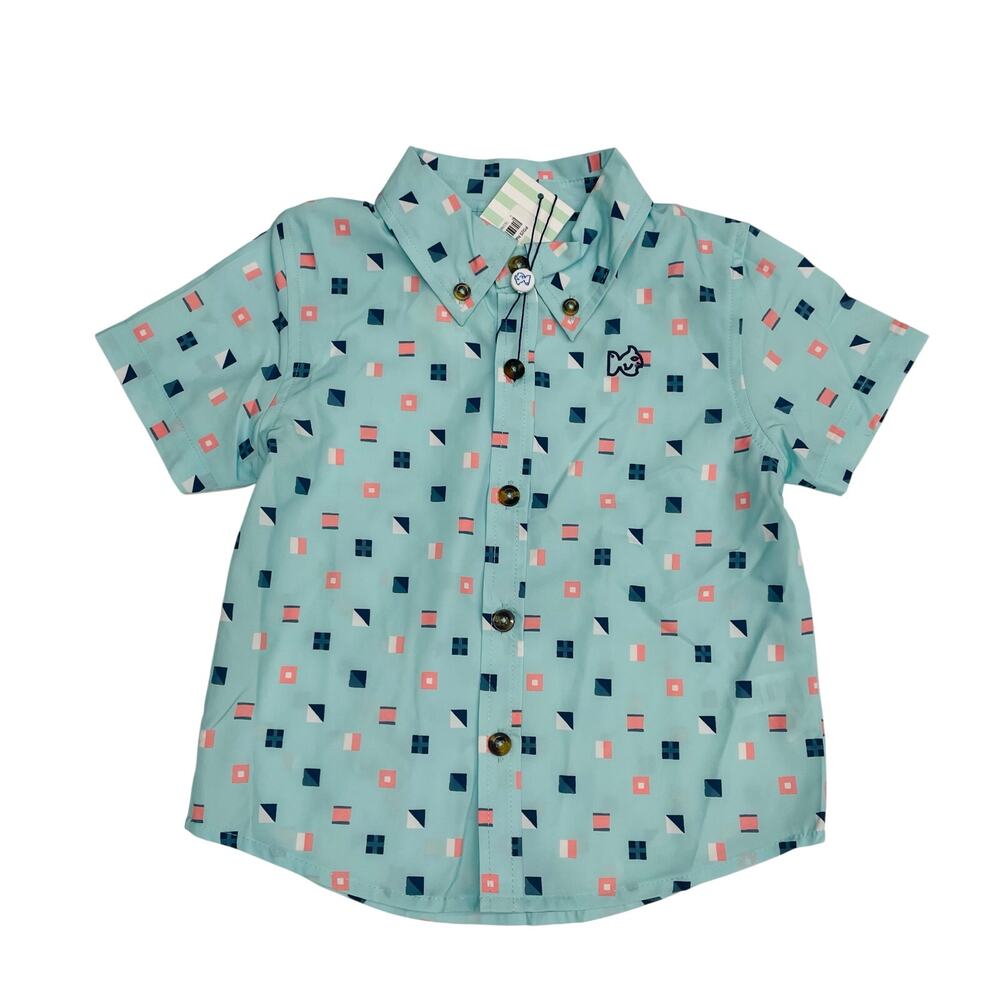 NWT Prodoh Size L (12/14) Nautical Flag Short Sleeve